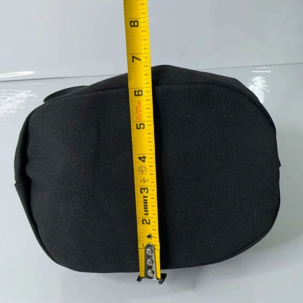 Le Marche de Whiterm Paris Black Canvas Shoulder Bag Crossbody Market Tote Luxe